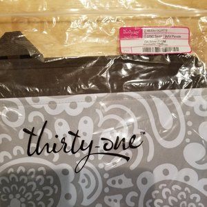 Thirty One Oh Snap Pocket Taupe Playful Parade NIP